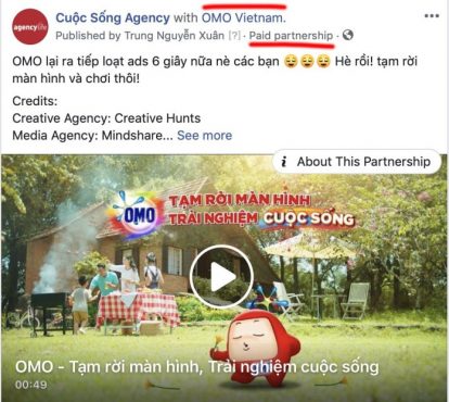 Branded content là gì? Tỉ dụ về Branded Content trên kênh Facebook (Ảnh: Advertisingvietnam)